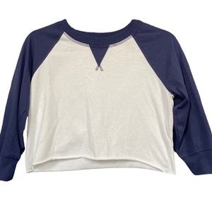 F21 jersey long sleeve crop‎ top